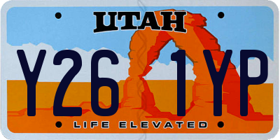 UT license plate Y261YP