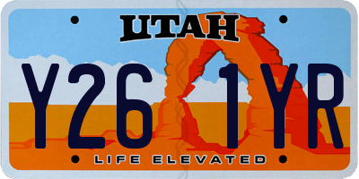 UT license plate Y261YR