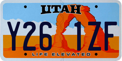 UT license plate Y261ZF