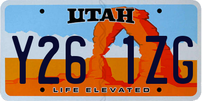 UT license plate Y261ZG