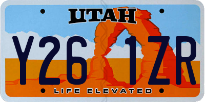 UT license plate Y261ZR