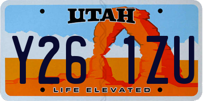 UT license plate Y261ZU