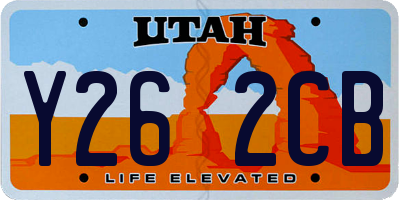 UT license plate Y262CB