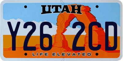 UT license plate Y262CD