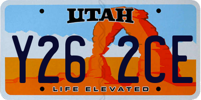 UT license plate Y262CE