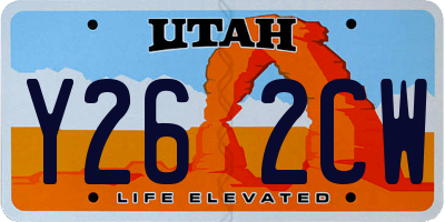 UT license plate Y262CW