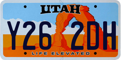 UT license plate Y262DH