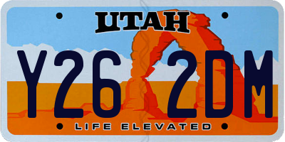 UT license plate Y262DM
