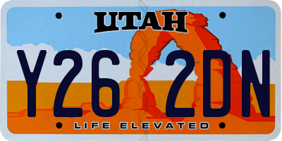 UT license plate Y262DN