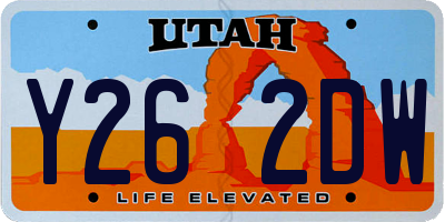 UT license plate Y262DW