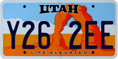 UT license plate Y262EE