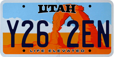 UT license plate Y262EN