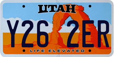 UT license plate Y262ER