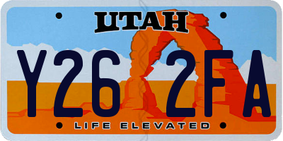 UT license plate Y262FA