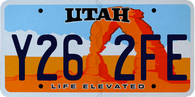 UT license plate Y262FE