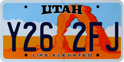 UT license plate Y262FJ