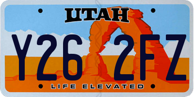UT license plate Y262FZ