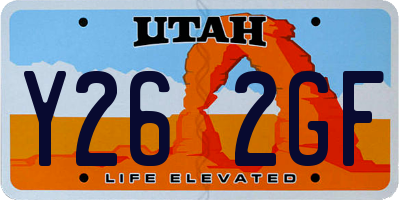 UT license plate Y262GF