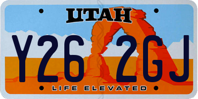 UT license plate Y262GJ