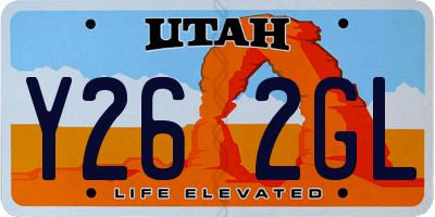 UT license plate Y262GL