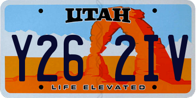 UT license plate Y262IV