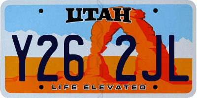 UT license plate Y262JL