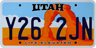 UT license plate Y262JN