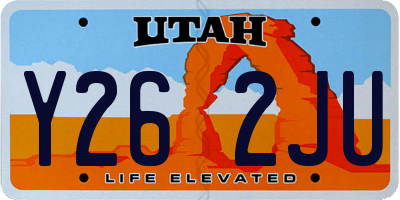 UT license plate Y262JU