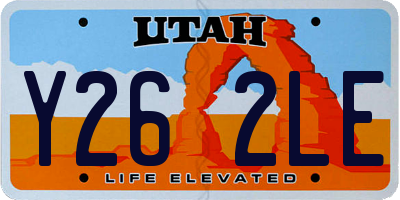 UT license plate Y262LE
