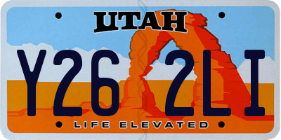 UT license plate Y262LI