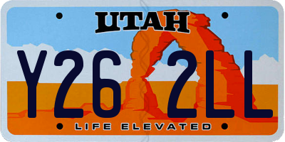 UT license plate Y262LL