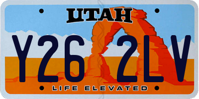 UT license plate Y262LV