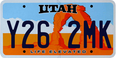 UT license plate Y262MK