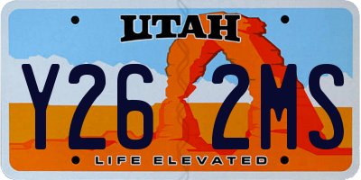 UT license plate Y262MS