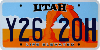 UT license plate Y262OH
