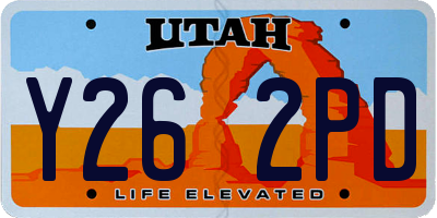 UT license plate Y262PD