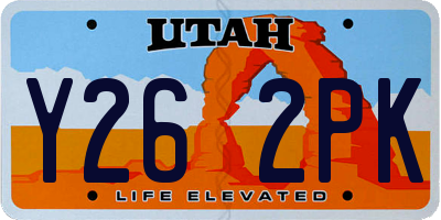 UT license plate Y262PK
