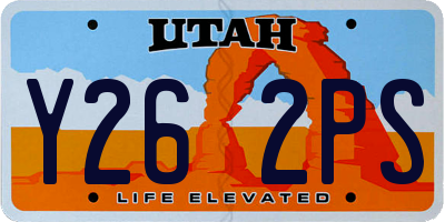 UT license plate Y262PS