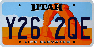 UT license plate Y262QE