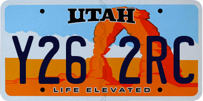 UT license plate Y262RC