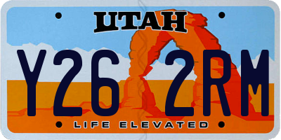 UT license plate Y262RM