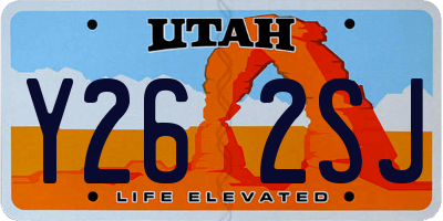 UT license plate Y262SJ