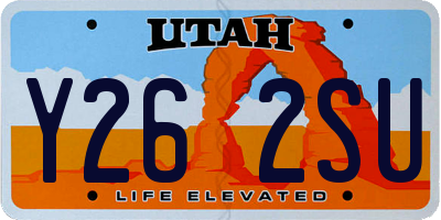 UT license plate Y262SU