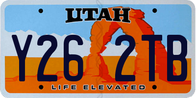 UT license plate Y262TB