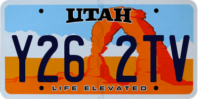 UT license plate Y262TV