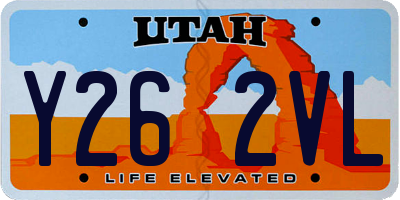 UT license plate Y262VL