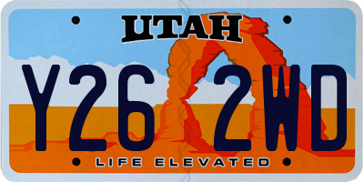 UT license plate Y262WD