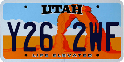 UT license plate Y262WF
