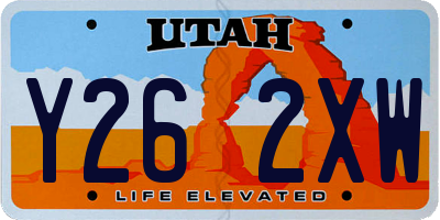 UT license plate Y262XW