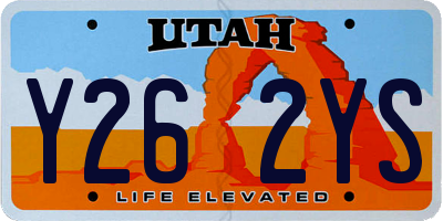UT license plate Y262YS